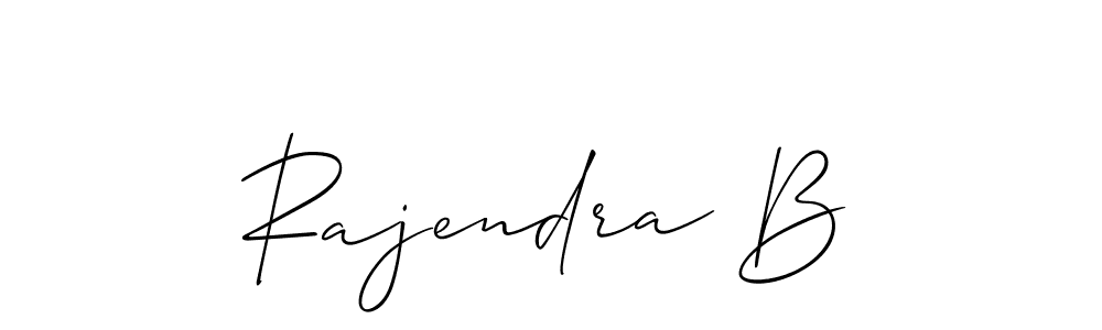 Make a beautiful signature design for name Rajendra B. With this signature (Allison_Script) style, you can create a handwritten signature for free. Rajendra B signature style 2 images and pictures png