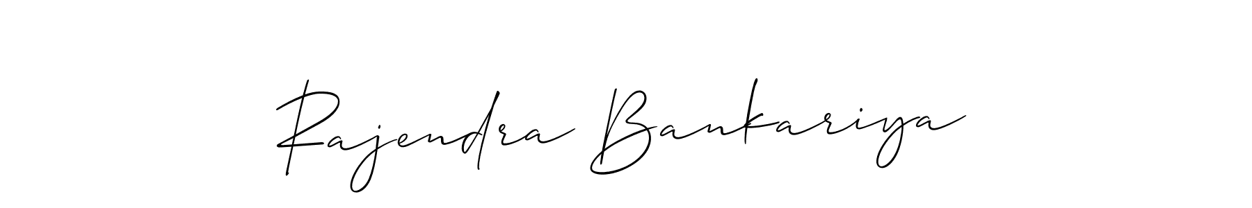 Allison_Script is a professional signature style that is perfect for those who want to add a touch of class to their signature. It is also a great choice for those who want to make their signature more unique. Get Rajendra Bankariya name to fancy signature for free. Rajendra Bankariya signature style 2 images and pictures png