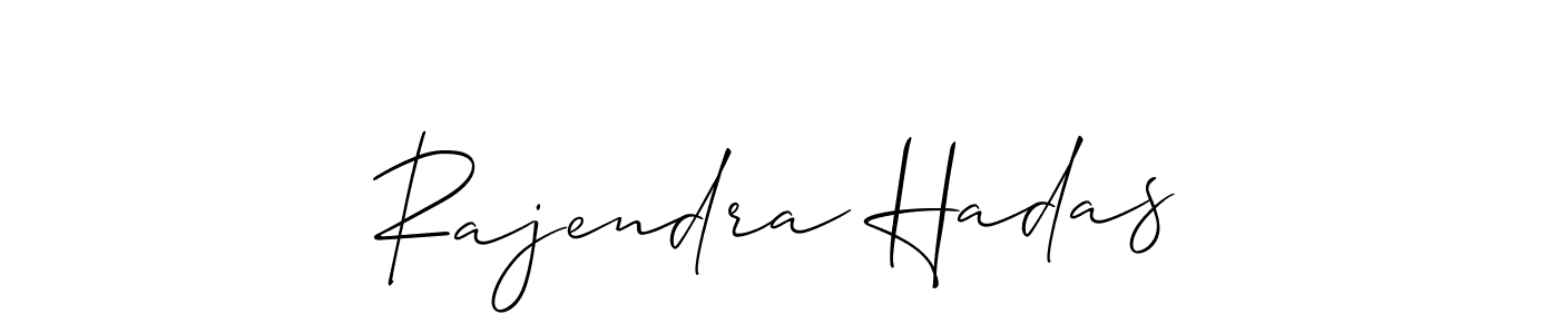 How to make Rajendra Hadas signature? Allison_Script is a professional autograph style. Create handwritten signature for Rajendra Hadas name. Rajendra Hadas signature style 2 images and pictures png