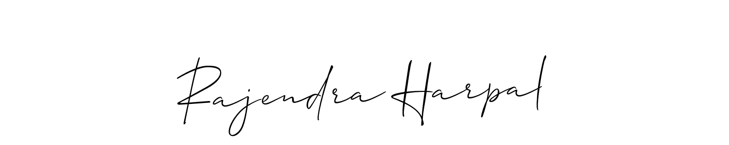 Create a beautiful signature design for name Rajendra Harpal. With this signature (Allison_Script) fonts, you can make a handwritten signature for free. Rajendra Harpal signature style 2 images and pictures png