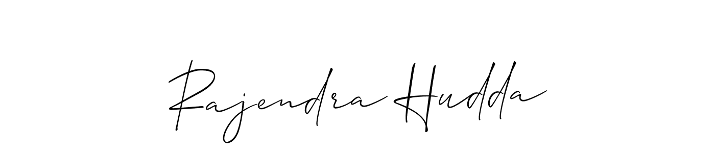 Make a beautiful signature design for name Rajendra Hudda. With this signature (Allison_Script) style, you can create a handwritten signature for free. Rajendra Hudda signature style 2 images and pictures png