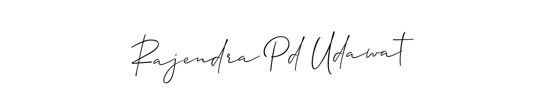 Create a beautiful signature design for name Rajendra Pd Udawat. With this signature (Allison_Script) fonts, you can make a handwritten signature for free. Rajendra Pd Udawat signature style 2 images and pictures png