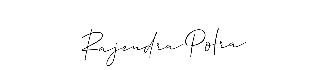 How to make Rajendra Polra name signature. Use Allison_Script style for creating short signs online. This is the latest handwritten sign. Rajendra Polra signature style 2 images and pictures png