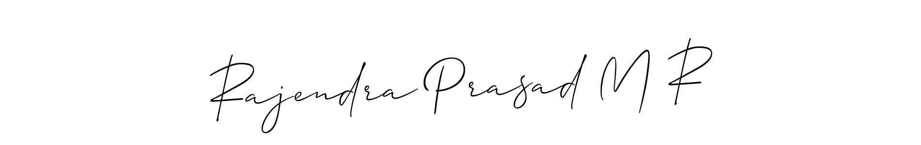 if you are searching for the best signature style for your name Rajendra Prasad M R. so please give up your signature search. here we have designed multiple signature styles  using Allison_Script. Rajendra Prasad M R signature style 2 images and pictures png