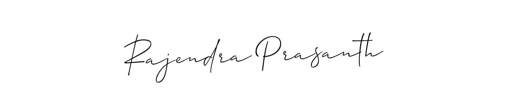 Allison_Script is a professional signature style that is perfect for those who want to add a touch of class to their signature. It is also a great choice for those who want to make their signature more unique. Get Rajendra Prasanth name to fancy signature for free. Rajendra Prasanth signature style 2 images and pictures png
