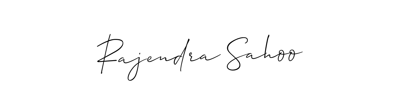 Make a beautiful signature design for name Rajendra Sahoo. With this signature (Allison_Script) style, you can create a handwritten signature for free. Rajendra Sahoo signature style 2 images and pictures png