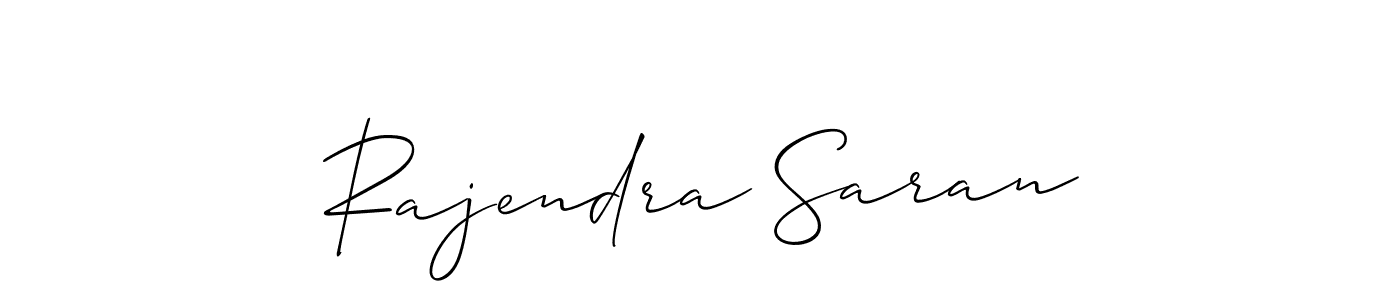 The best way (Allison_Script) to make a short signature is to pick only two or three words in your name. The name Rajendra Saran include a total of six letters. For converting this name. Rajendra Saran signature style 2 images and pictures png