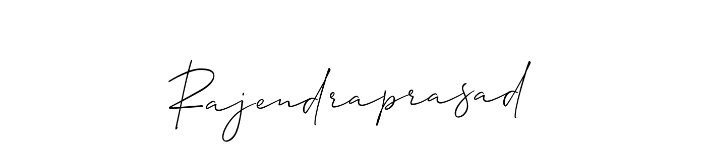 The best way (Allison_Script) to make a short signature is to pick only two or three words in your name. The name Rajendraprasad include a total of six letters. For converting this name. Rajendraprasad signature style 2 images and pictures png