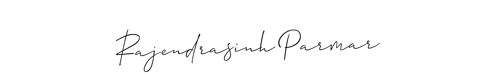 How to make Rajendrasinh Parmar name signature. Use Allison_Script style for creating short signs online. This is the latest handwritten sign. Rajendrasinh Parmar signature style 2 images and pictures png