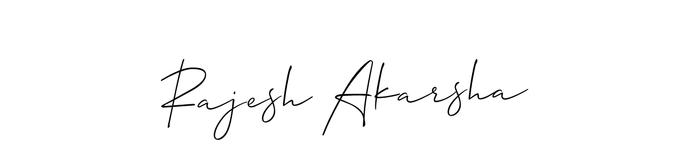 How to Draw Rajesh Akarsha signature style? Allison_Script is a latest design signature styles for name Rajesh Akarsha. Rajesh Akarsha signature style 2 images and pictures png