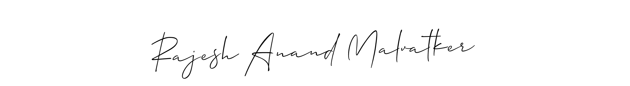 Design your own signature with our free online signature maker. With this signature software, you can create a handwritten (Allison_Script) signature for name Rajesh Anand Malvatker. Rajesh Anand Malvatker signature style 2 images and pictures png