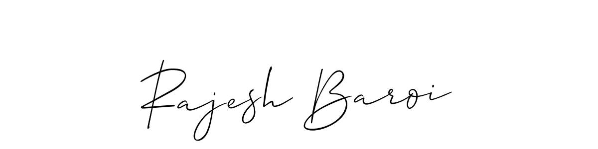 Create a beautiful signature design for name Rajesh Baroi. With this signature (Allison_Script) fonts, you can make a handwritten signature for free. Rajesh Baroi signature style 2 images and pictures png