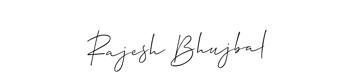 Also we have Rajesh Bhujbal name is the best signature style. Create professional handwritten signature collection using Allison_Script autograph style. Rajesh Bhujbal signature style 2 images and pictures png