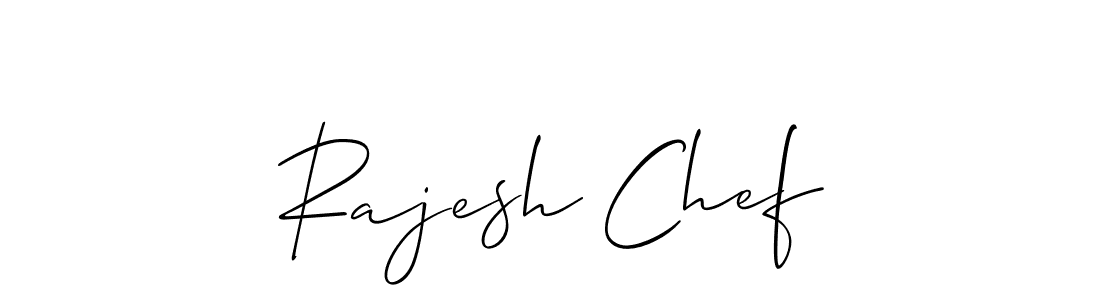 Create a beautiful signature design for name Rajesh Chef. With this signature (Allison_Script) fonts, you can make a handwritten signature for free. Rajesh Chef signature style 2 images and pictures png