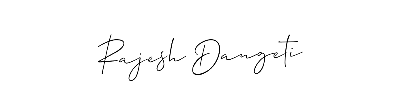 Similarly Allison_Script is the best handwritten signature design. Signature creator online .You can use it as an online autograph creator for name Rajesh Dangeti. Rajesh Dangeti signature style 2 images and pictures png