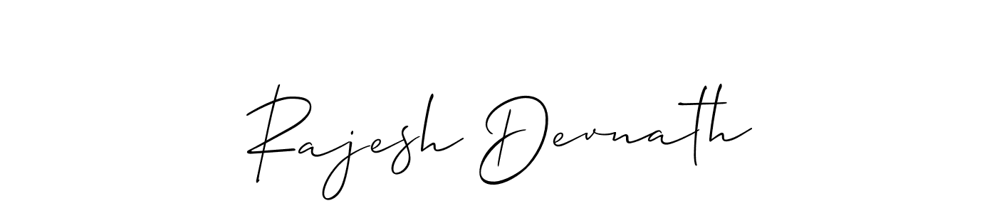 Allison_Script is a professional signature style that is perfect for those who want to add a touch of class to their signature. It is also a great choice for those who want to make their signature more unique. Get Rajesh Devnath name to fancy signature for free. Rajesh Devnath signature style 2 images and pictures png