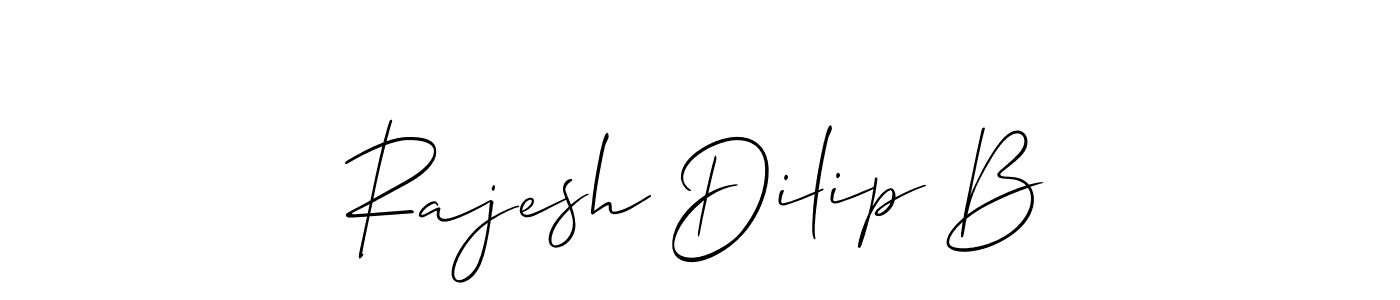 Use a signature maker to create a handwritten signature online. With this signature software, you can design (Allison_Script) your own signature for name Rajesh Dilip B. Rajesh Dilip B signature style 2 images and pictures png
