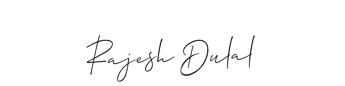 How to make Rajesh Dulal signature? Allison_Script is a professional autograph style. Create handwritten signature for Rajesh Dulal name. Rajesh Dulal signature style 2 images and pictures png