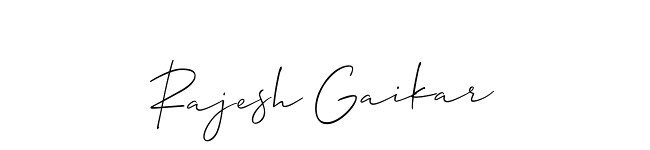 Design your own signature with our free online signature maker. With this signature software, you can create a handwritten (Allison_Script) signature for name Rajesh Gaikar. Rajesh Gaikar signature style 2 images and pictures png