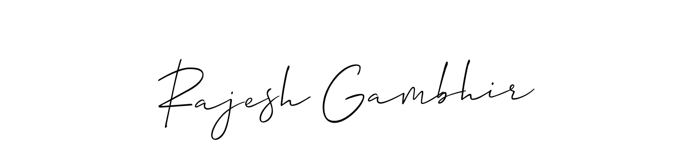 Also You can easily find your signature by using the search form. We will create Rajesh Gambhir name handwritten signature images for you free of cost using Allison_Script sign style. Rajesh Gambhir signature style 2 images and pictures png