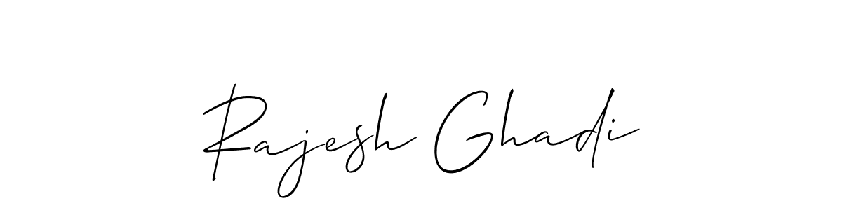 Use a signature maker to create a handwritten signature online. With this signature software, you can design (Allison_Script) your own signature for name Rajesh Ghadi. Rajesh Ghadi signature style 2 images and pictures png