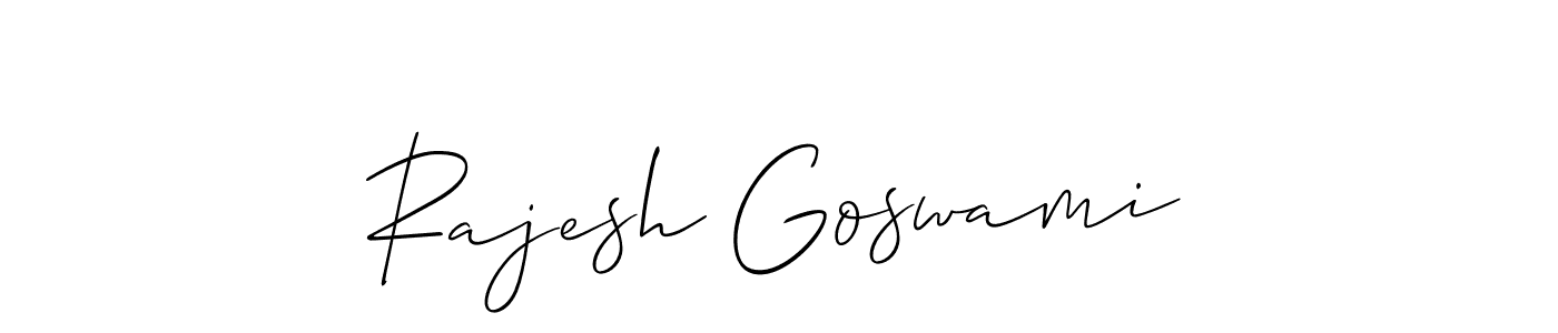 Rajesh Goswami stylish signature style. Best Handwritten Sign (Allison_Script) for my name. Handwritten Signature Collection Ideas for my name Rajesh Goswami. Rajesh Goswami signature style 2 images and pictures png