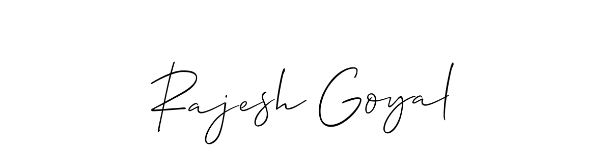 It looks lik you need a new signature style for name Rajesh Goyal. Design unique handwritten (Allison_Script) signature with our free signature maker in just a few clicks. Rajesh Goyal signature style 2 images and pictures png