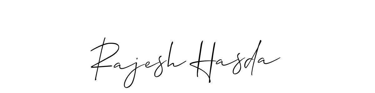 Allison_Script is a professional signature style that is perfect for those who want to add a touch of class to their signature. It is also a great choice for those who want to make their signature more unique. Get Rajesh Hasda name to fancy signature for free. Rajesh Hasda signature style 2 images and pictures png