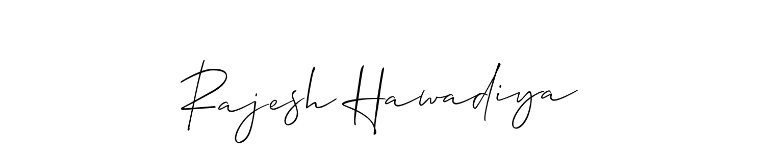 Use a signature maker to create a handwritten signature online. With this signature software, you can design (Allison_Script) your own signature for name Rajesh Hawadiya. Rajesh Hawadiya signature style 2 images and pictures png