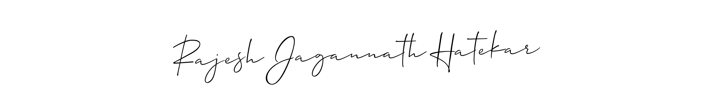 Create a beautiful signature design for name Rajesh Jagannath Hatekar. With this signature (Allison_Script) fonts, you can make a handwritten signature for free. Rajesh Jagannath Hatekar signature style 2 images and pictures png