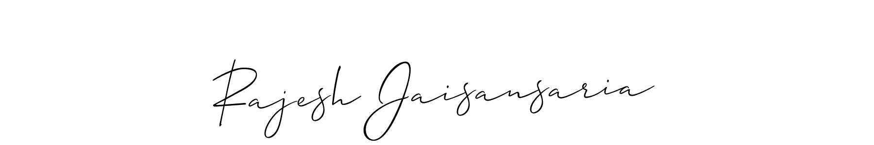 Create a beautiful signature design for name Rajesh Jaisansaria. With this signature (Allison_Script) fonts, you can make a handwritten signature for free. Rajesh Jaisansaria signature style 2 images and pictures png