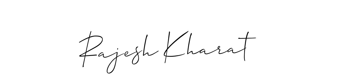 The best way (Allison_Script) to make a short signature is to pick only two or three words in your name. The name Rajesh Kharat include a total of six letters. For converting this name. Rajesh Kharat signature style 2 images and pictures png