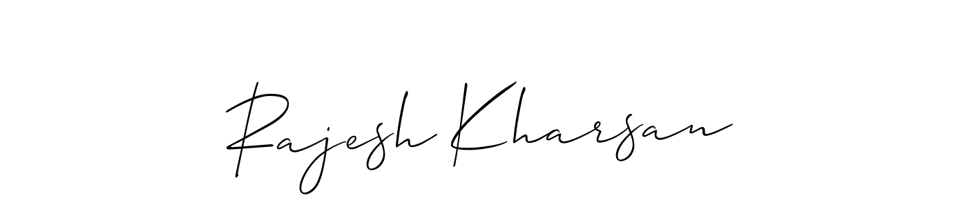 How to Draw Rajesh Kharsan signature style? Allison_Script is a latest design signature styles for name Rajesh Kharsan. Rajesh Kharsan signature style 2 images and pictures png