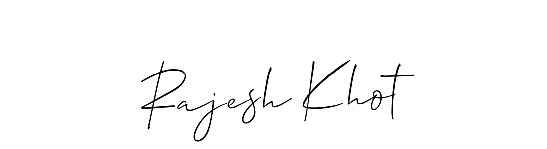 How to make Rajesh Khot name signature. Use Allison_Script style for creating short signs online. This is the latest handwritten sign. Rajesh Khot signature style 2 images and pictures png