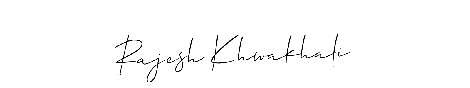 Similarly Allison_Script is the best handwritten signature design. Signature creator online .You can use it as an online autograph creator for name Rajesh Khwakhali. Rajesh Khwakhali signature style 2 images and pictures png