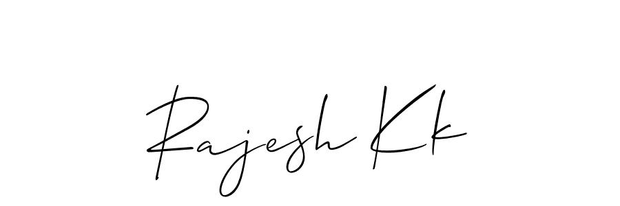 You should practise on your own different ways (Allison_Script) to write your name (Rajesh Kk) in signature. don't let someone else do it for you. Rajesh Kk signature style 2 images and pictures png