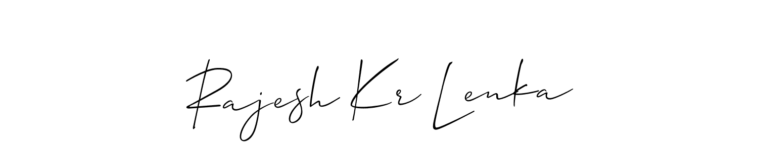 It looks lik you need a new signature style for name Rajesh Kr Lenka. Design unique handwritten (Allison_Script) signature with our free signature maker in just a few clicks. Rajesh Kr Lenka signature style 2 images and pictures png