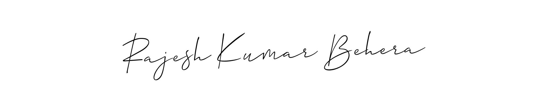 This is the best signature style for the Rajesh Kumar Behera name. Also you like these signature font (Allison_Script). Mix name signature. Rajesh Kumar Behera signature style 2 images and pictures png