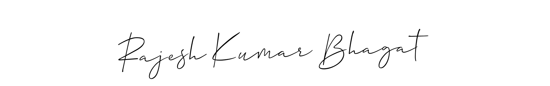 Make a beautiful signature design for name Rajesh Kumar Bhagat. With this signature (Allison_Script) style, you can create a handwritten signature for free. Rajesh Kumar Bhagat signature style 2 images and pictures png