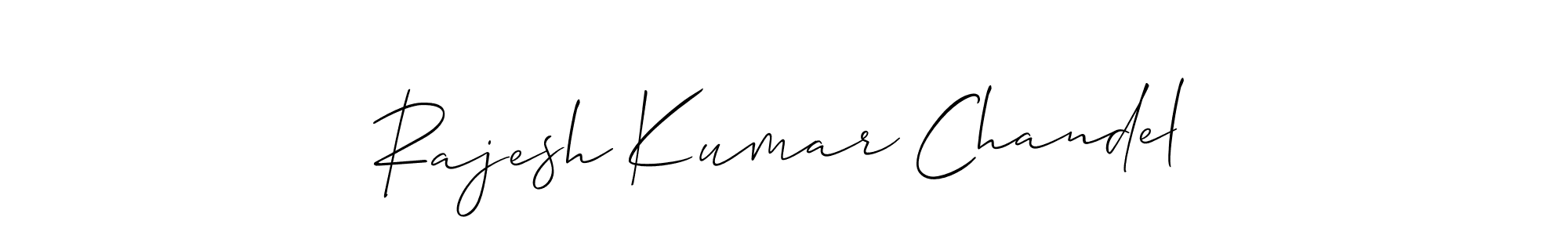 This is the best signature style for the Rajesh Kumar Chandel name. Also you like these signature font (Allison_Script). Mix name signature. Rajesh Kumar Chandel signature style 2 images and pictures png