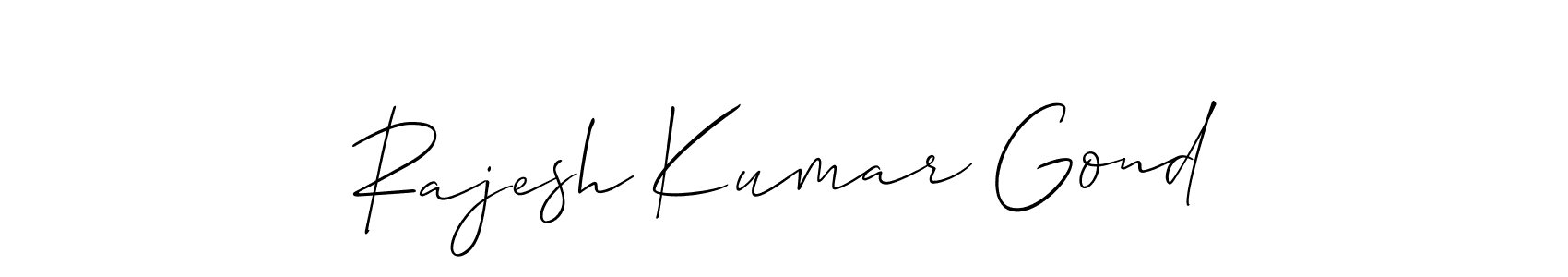 Make a short Rajesh Kumar Gond signature style. Manage your documents anywhere anytime using Allison_Script. Create and add eSignatures, submit forms, share and send files easily. Rajesh Kumar Gond signature style 2 images and pictures png