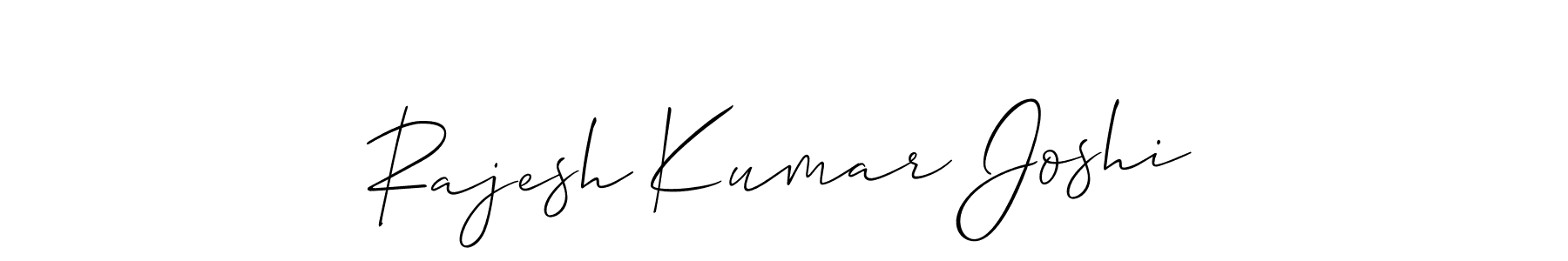 How to make Rajesh Kumar Joshi name signature. Use Allison_Script style for creating short signs online. This is the latest handwritten sign. Rajesh Kumar Joshi signature style 2 images and pictures png