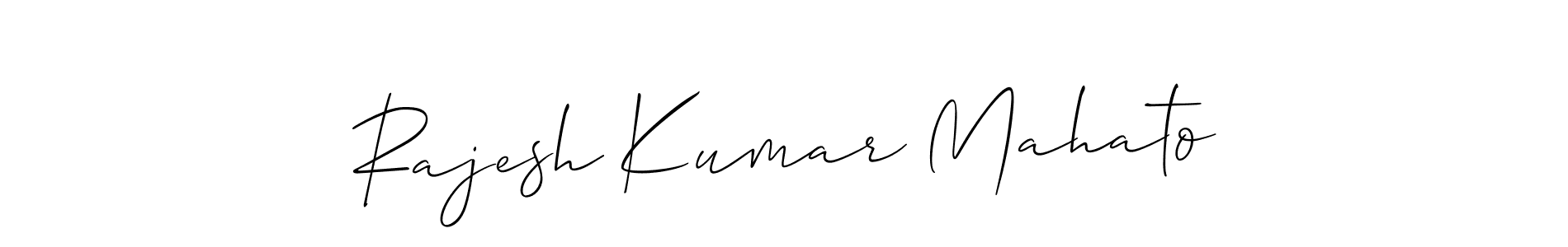 How to make Rajesh Kumar Mahato signature? Allison_Script is a professional autograph style. Create handwritten signature for Rajesh Kumar Mahato name. Rajesh Kumar Mahato signature style 2 images and pictures png