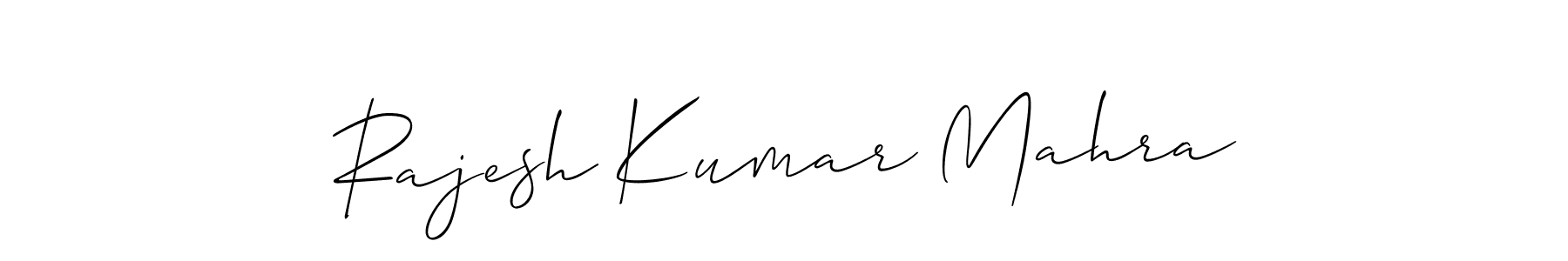 Allison_Script is a professional signature style that is perfect for those who want to add a touch of class to their signature. It is also a great choice for those who want to make their signature more unique. Get Rajesh Kumar Mahra name to fancy signature for free. Rajesh Kumar Mahra signature style 2 images and pictures png