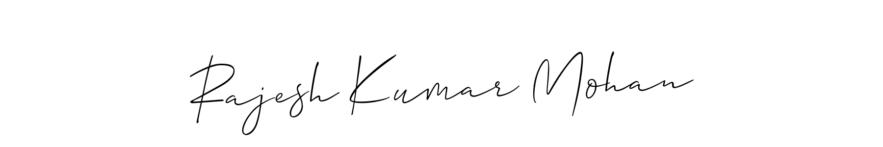 How to make Rajesh Kumar Mohan signature? Allison_Script is a professional autograph style. Create handwritten signature for Rajesh Kumar Mohan name. Rajesh Kumar Mohan signature style 2 images and pictures png