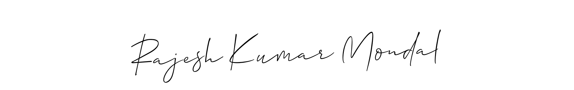 Design your own signature with our free online signature maker. With this signature software, you can create a handwritten (Allison_Script) signature for name Rajesh Kumar Mondal. Rajesh Kumar Mondal signature style 2 images and pictures png