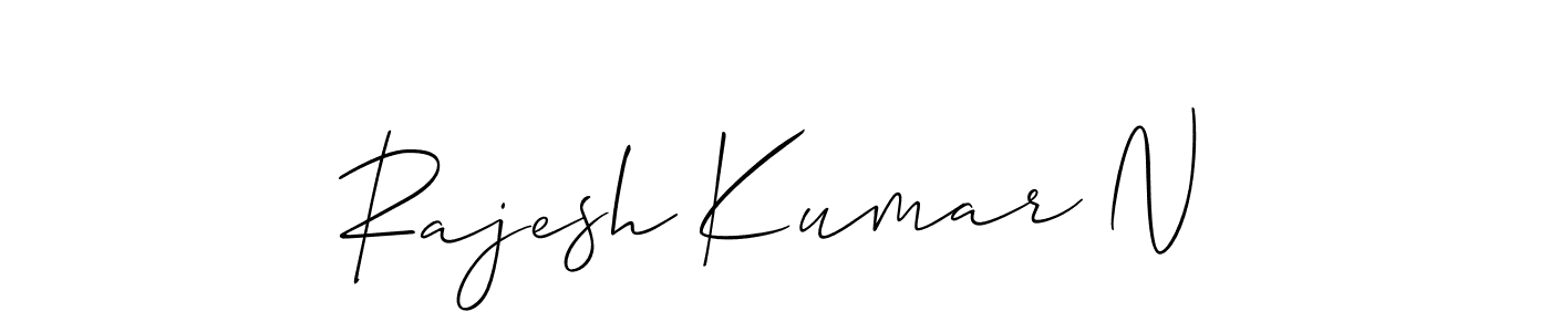 if you are searching for the best signature style for your name Rajesh Kumar N. so please give up your signature search. here we have designed multiple signature styles  using Allison_Script. Rajesh Kumar N signature style 2 images and pictures png