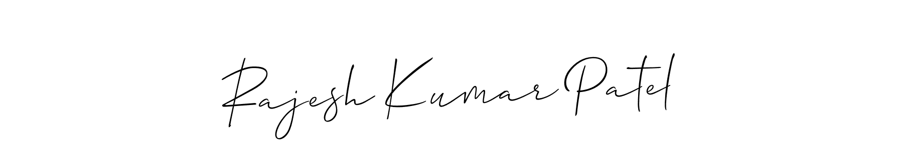 Allison_Script is a professional signature style that is perfect for those who want to add a touch of class to their signature. It is also a great choice for those who want to make their signature more unique. Get Rajesh Kumar Patel name to fancy signature for free. Rajesh Kumar Patel signature style 2 images and pictures png