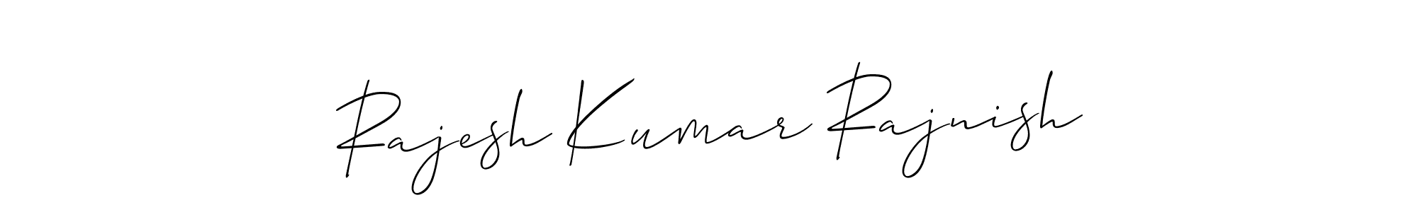How to Draw Rajesh Kumar Rajnish signature style? Allison_Script is a latest design signature styles for name Rajesh Kumar Rajnish. Rajesh Kumar Rajnish signature style 2 images and pictures png
