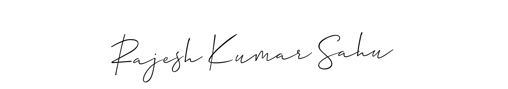 How to make Rajesh Kumar Sahu signature? Allison_Script is a professional autograph style. Create handwritten signature for Rajesh Kumar Sahu name. Rajesh Kumar Sahu signature style 2 images and pictures png